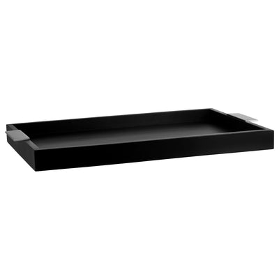 620 X 400 X50 ROOM SERVICE TRAY DARK MANGOWOOD & A