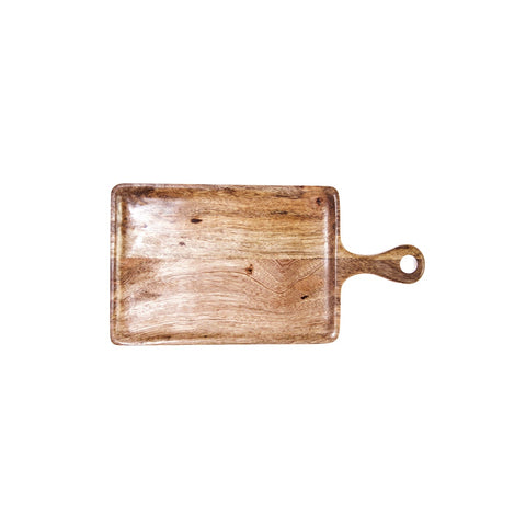 RECTANGULAR MANGOWOOD SERVING BOARD WITH HANDLE -