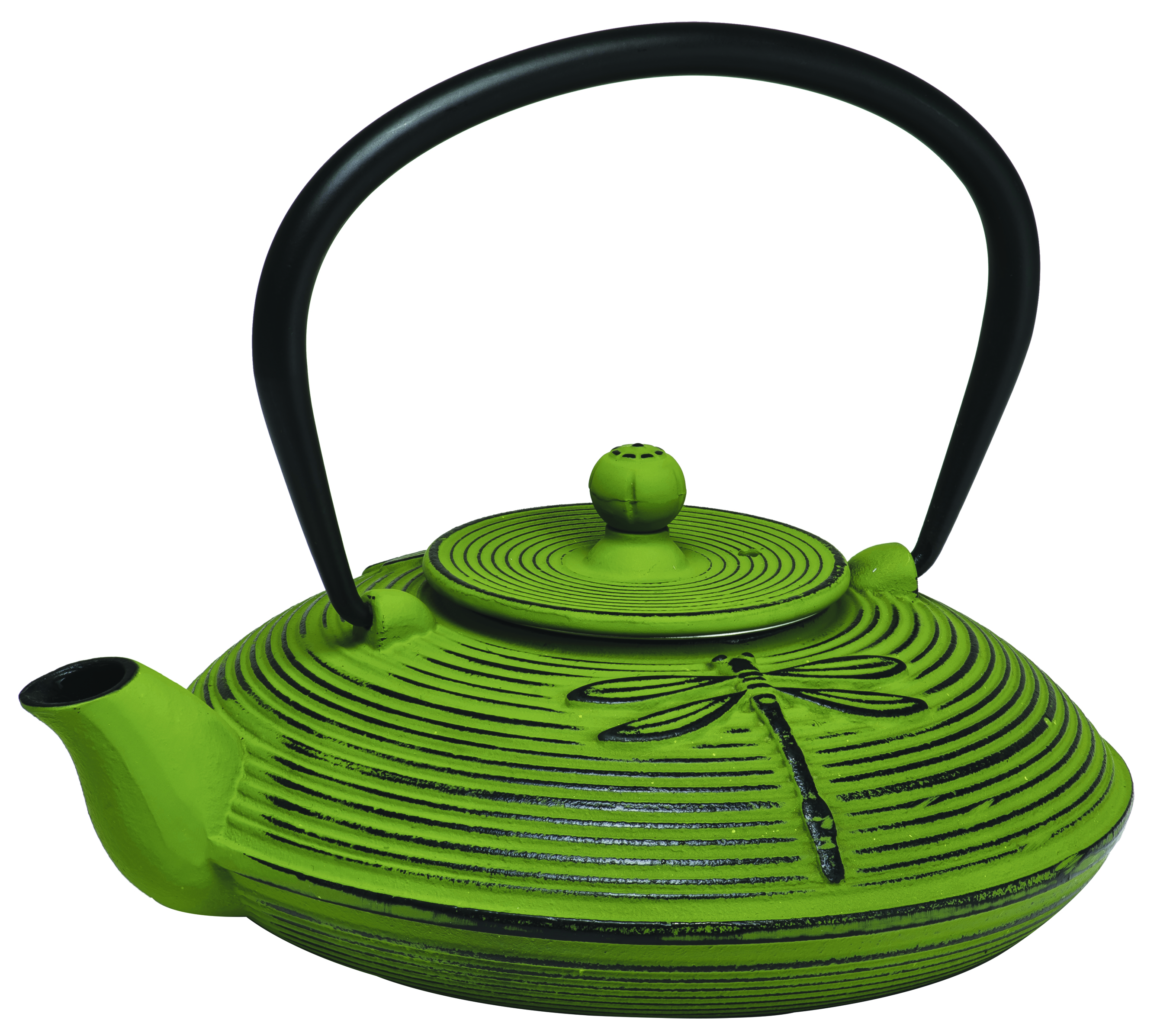 770ML CAST IRON TEAPOT DRAGONFLY GREEN