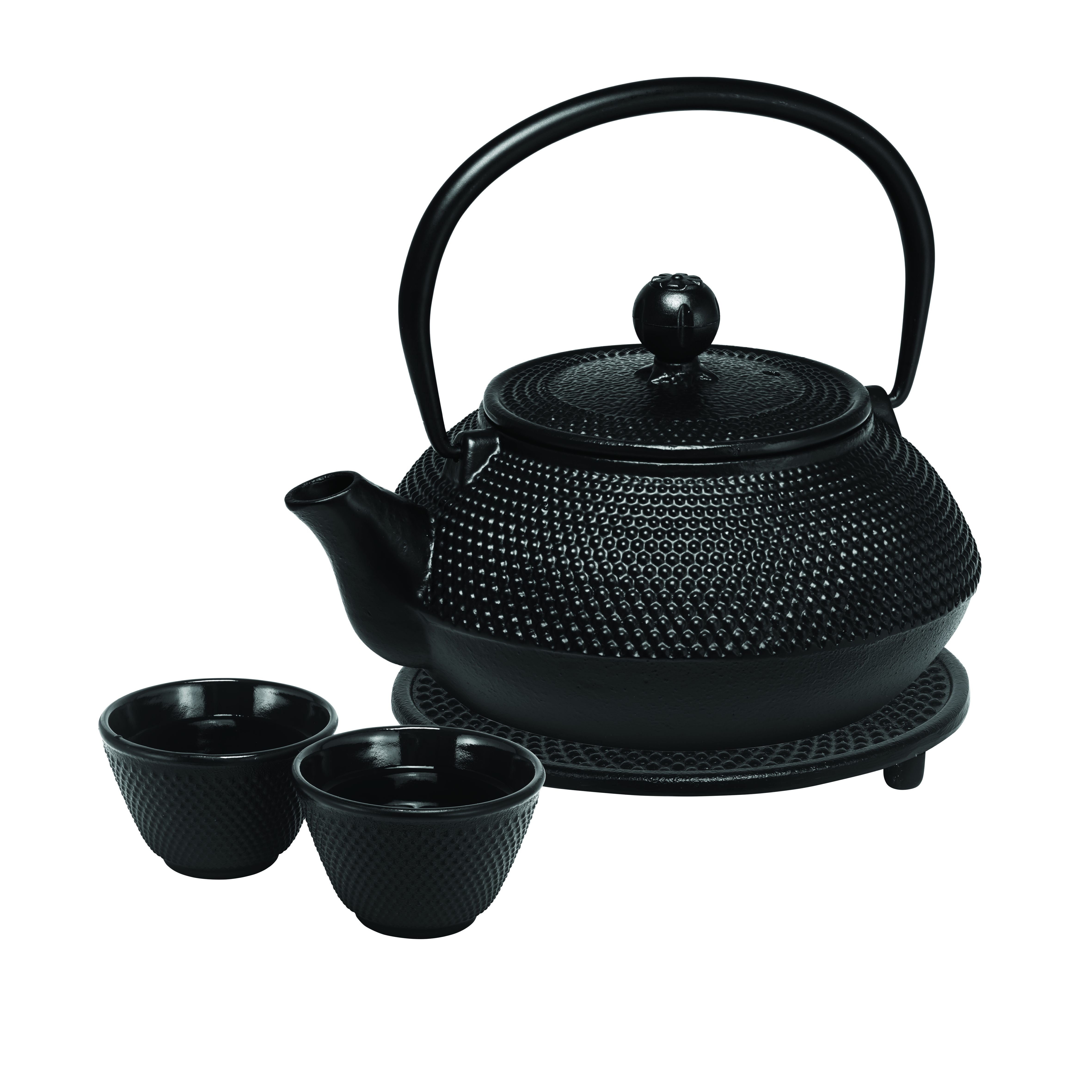 800ML AVANTI HOBNAIL TEAPOT SET BLK