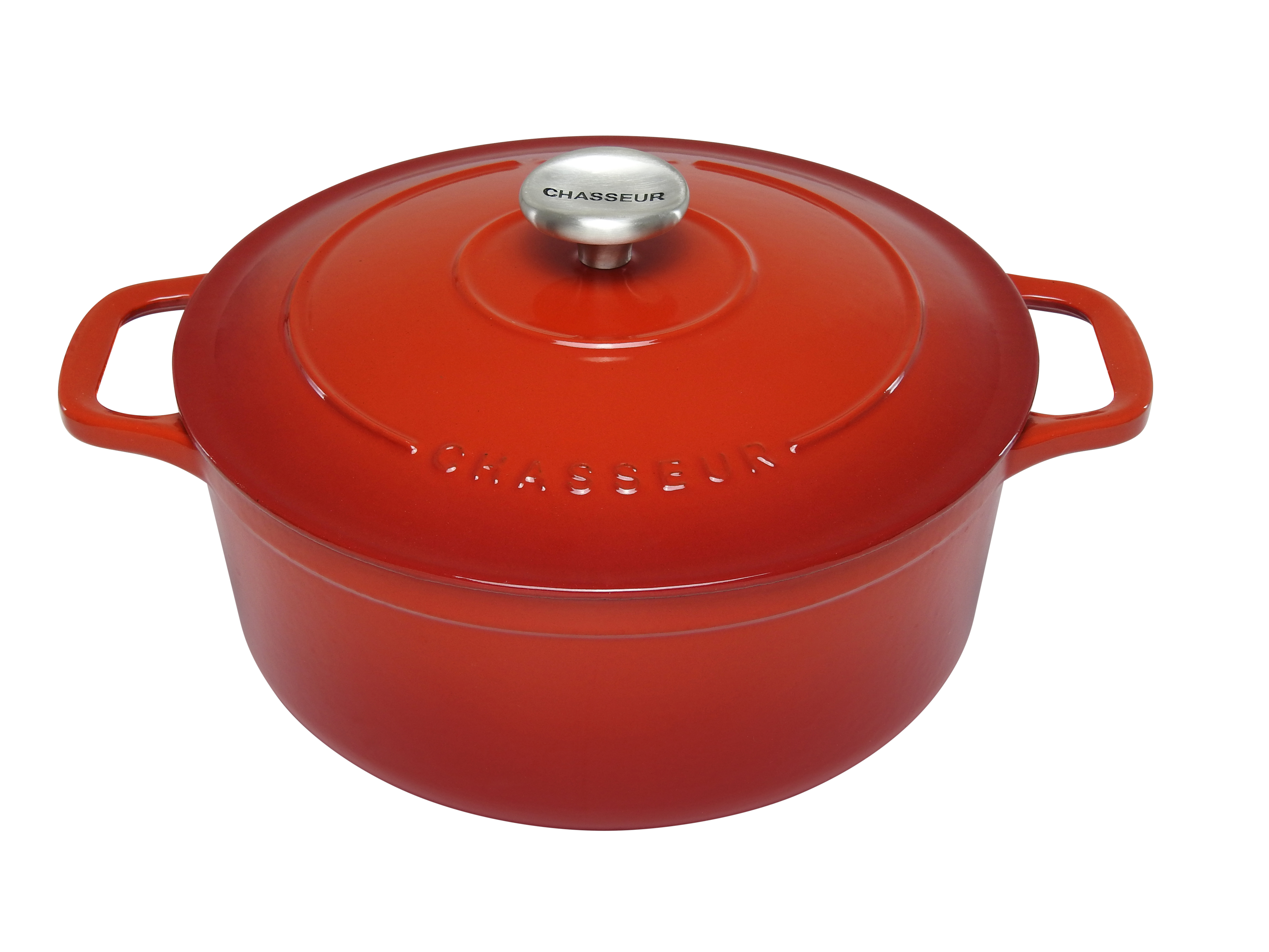 ROUND FRENCH OVEN CAST IRON 2.3LTR RED