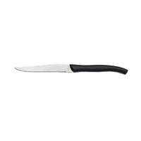 FAUX LEATHER STEAK KNIFE BLACK HANDLE