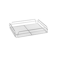 GLASS BASKET RECTANGULAR 435X355X75MM, CHROME