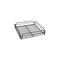 PVC GLASS BASKET SQUARE 355X355X75MM, BLACK