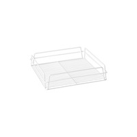 PVC GLASS BASKET SQUARE 355X355X75MM, WHITE