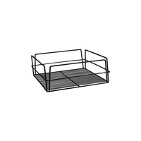 355 X 355 X 125MM HIGH SIDE BLACK GLASS BASKET