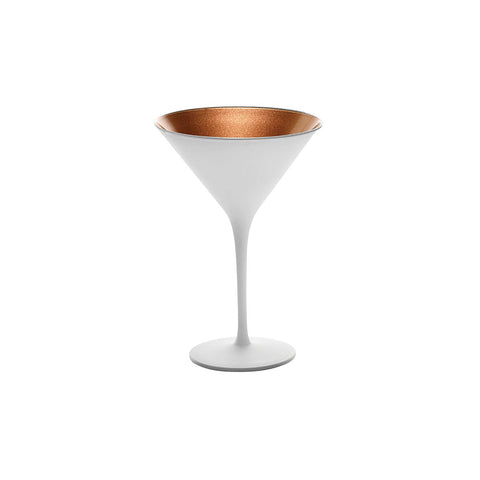 240ML COCKTAIL MATT WHITE /BRONZE