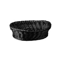 235 X 185MM  OVAL BREAD BASKET BLACK