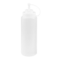 1 LITRE SQUEEZE BOTTLE WITH CAP CLEAR