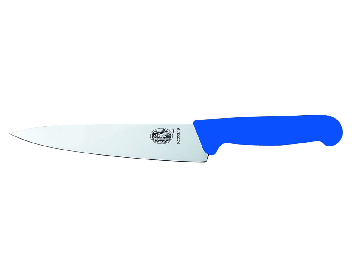 25CM VICTORINOX CHEFS KNIFE STRAIGHT EDGE - BLUE H