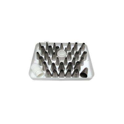 36 PCE S/S PASTRY TUBE SET