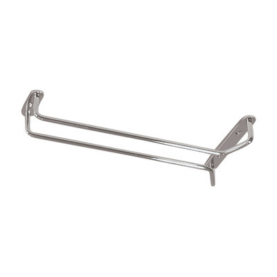 GLASS HANGER CHROME PLATED SINGLE ROW, 60CM