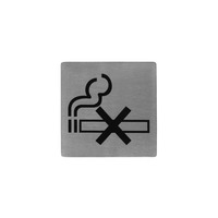 WALL SIGN-18/10 130X130MM NO SMOKING SYMBOL