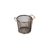 90X 90 ROUND SERVICE BASKET ANTIQUE COPPER