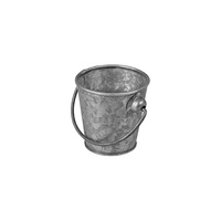 MINI PAIL GALVANISED METAL 85MM X 85MM 330ML