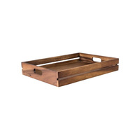 450 X 320MM CRATE / SERVING TRAY ACACIA WOOD