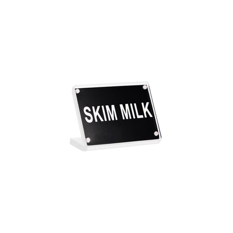 SKIM MILK BUFFET SIGN ACRYLIC WITH S/S MAGNETIC PL