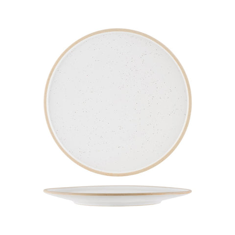 285MM SOHO ROUND PLATE WHITE   PEBBLE