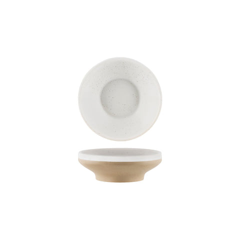 153MM SOHO ROUND FOOTED WHITE PEBBLE