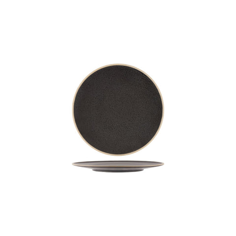 200MM ROUND PLATE SPECKLE BLACK