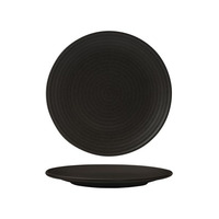 210MM RIBBED COUPE PLATE CHARCOAL