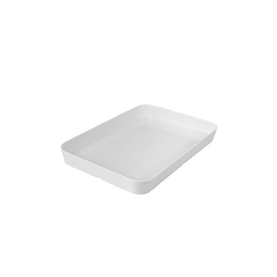 305 X 220 X 25MM WHITE RECTANGULAR DISH MELAMINE