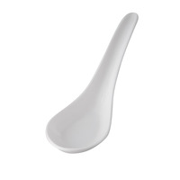 WHITE MELAMINE CHINESE SPOON 150MM