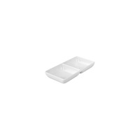 100 X 75MM WHITE DIVIDED DISH MELAMINE