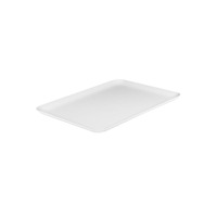 395 X 285MM MELAMINE WHITE COUPE PLATTER