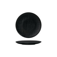 ROUND PLATE FLAT 180MM LUZERNE LINEN MATT BLACK