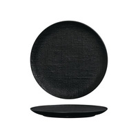 ROUND PLATE FLAT 260MM LUZERNE LINEN MATT BLACK