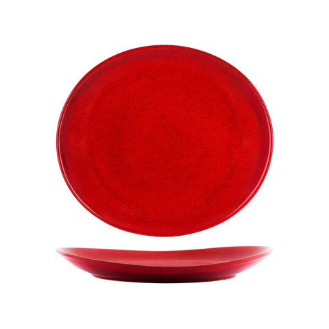 295 X 250 OVAL PLATE REACTIVE RED