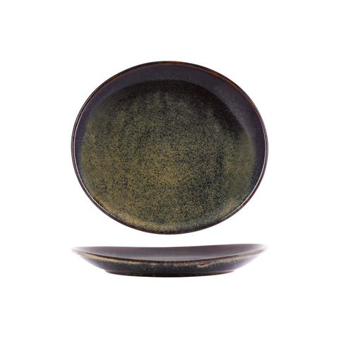 ARTISTICA OVAL PLATE 250-220MM REACTIVE BROWN