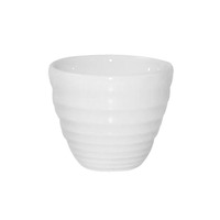 110ML RIPPLE SAUCE POT - CHURCHILL WHITE - 70X62MM