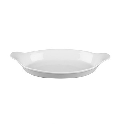 OVAL GRATIN - WHITE  232 X 125MM