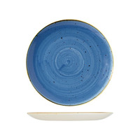 260MM ROUND COUPE PLATE STONECAST CORNFLOWER BLUE