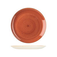 260MM ROUND COUPE PLATE STONECAST ORANGE