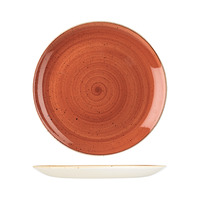 288MM STONECAST ROUND COUPE PLATE - ORANGE