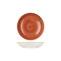 182MM STONECAST ROUND COUPE BOWL ORANGE