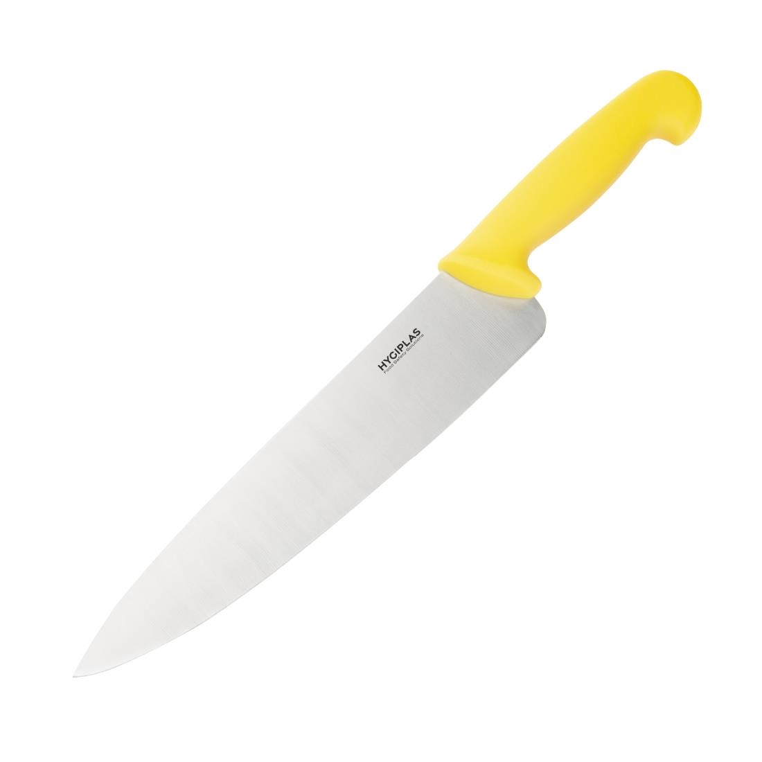 HYGIPLAS YELLOW 25CM COOKS KNIVE