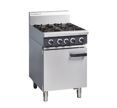 COBRA 600MM 4 BURNER WITH STATIC OVEN 600W X 800D