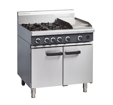 COBRA GAS STATIC OVEN 4 BURNER WITH 300MM GRIDDLE