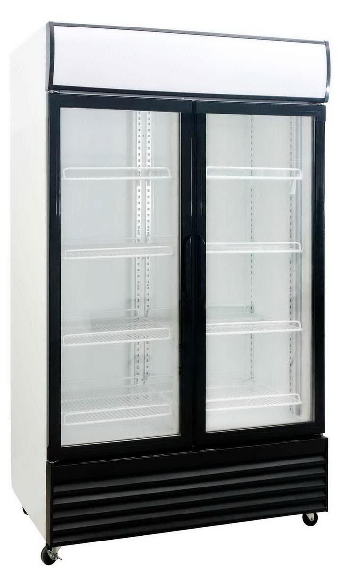 DOUBLE GLASS DOOR DISPLAY FRIDGE 1000 LTR