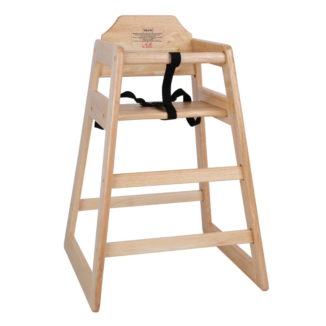 WOODEN HIGH CHAIR NATURAL FINISH