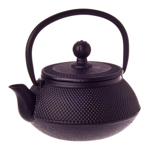 500ML CAST IRON TEA POT -FINE HOBNAIL