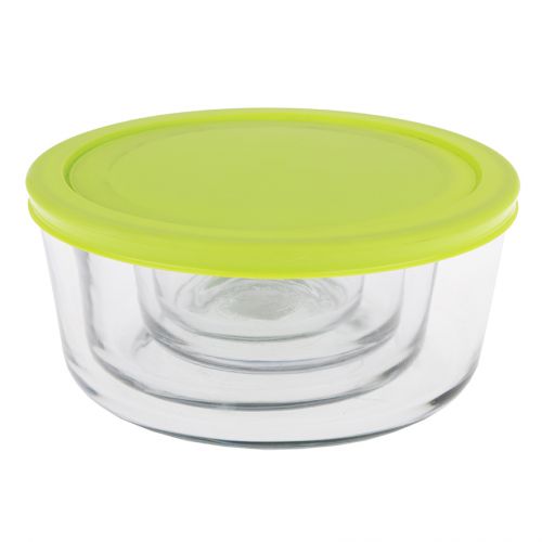 GLASS  BOWL SET 4 WITH LIDS 7LTR , 4LTR 2LTR 1LTR