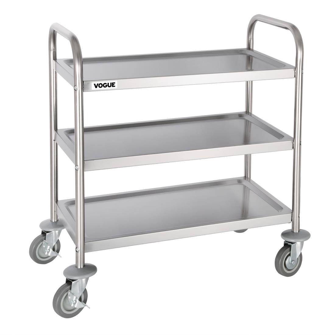 825 X 7410 X 405  S/S TROLLY 3 SHELF