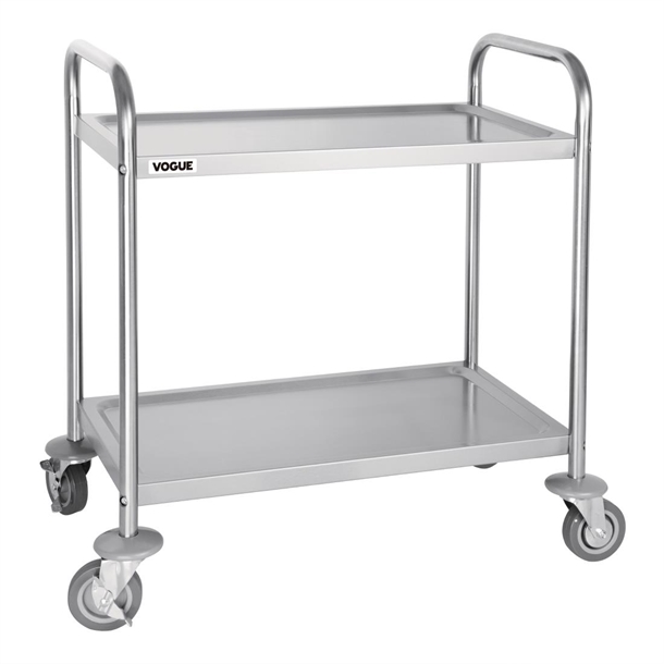 S/S CLEARING TROLLEY 2 TIER SMALL