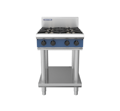 BLUE SEAL 600ML GAS COOK TOP 4 BURNER WITH LEG STA