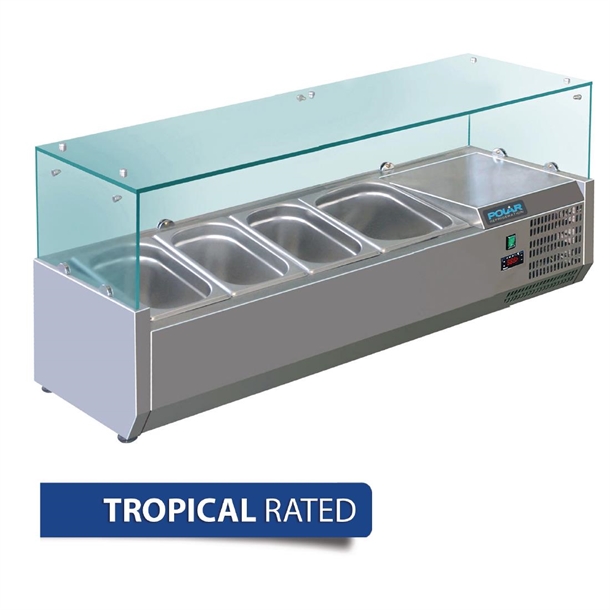 POLAR REFRIGERATED SERVERY TOPPER 1200MM 395MM D 4